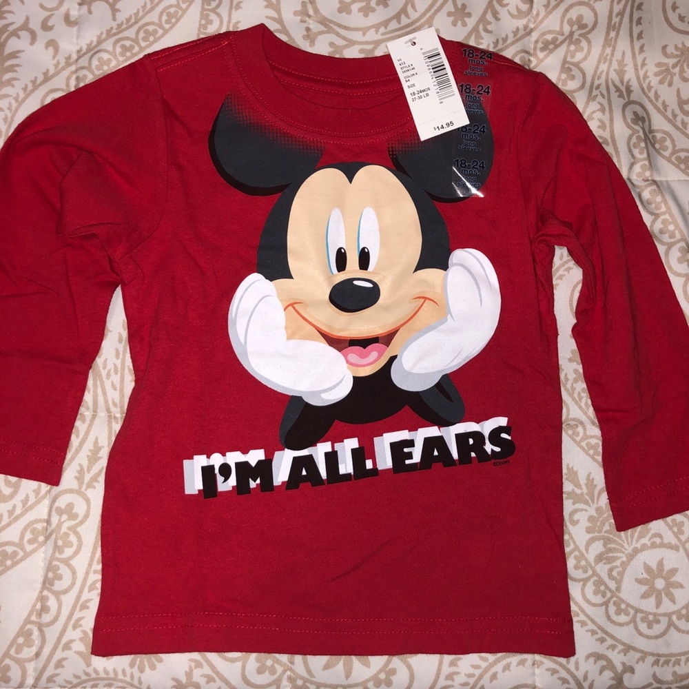 Mickey I’m All Ears” Long-Sleeve Toddler 18-24 Mo.